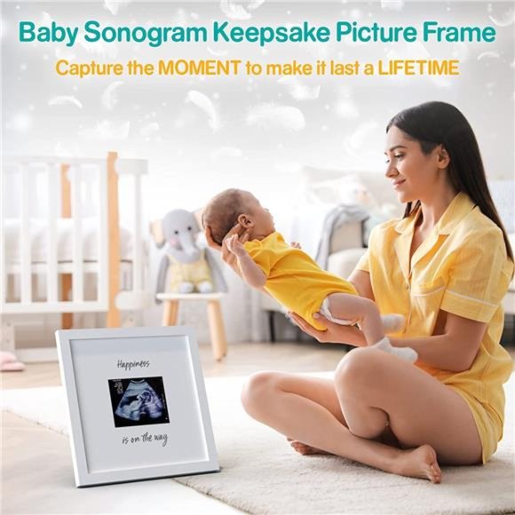 Baby Sonogram Keepsake Picture Frame, Deluxe Ultrasound Frame- Large 10”x10” - Picture 6 of 6